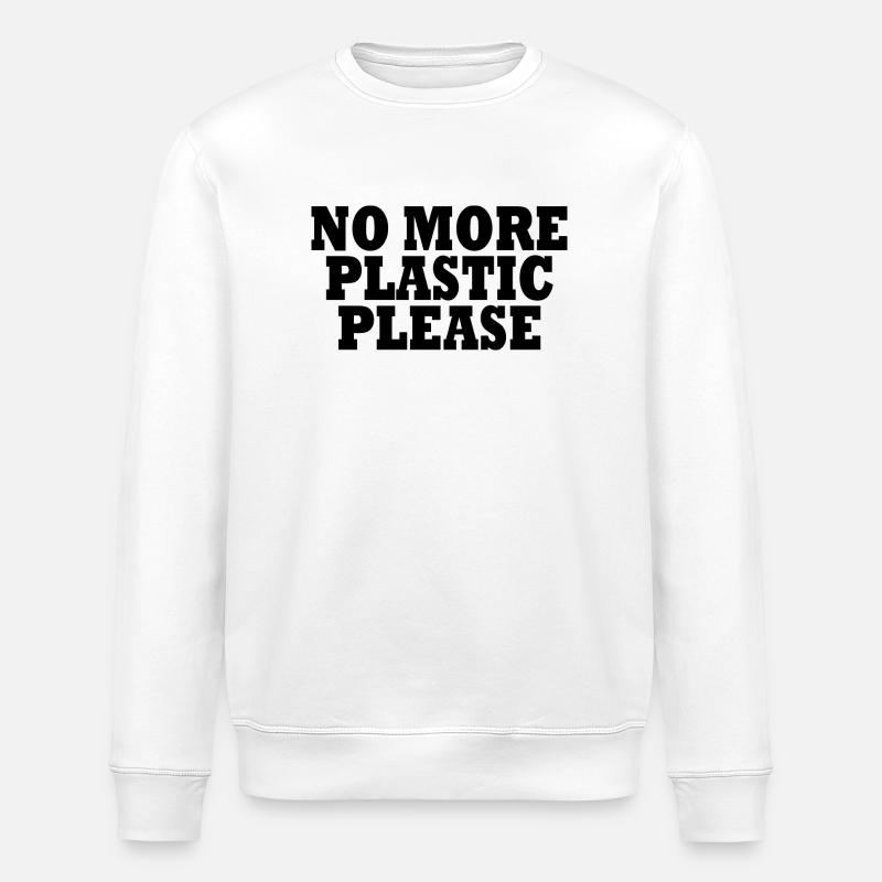 No more plastic - Sweat bio ROLLER Stanley/Stella Unisexe - blanc