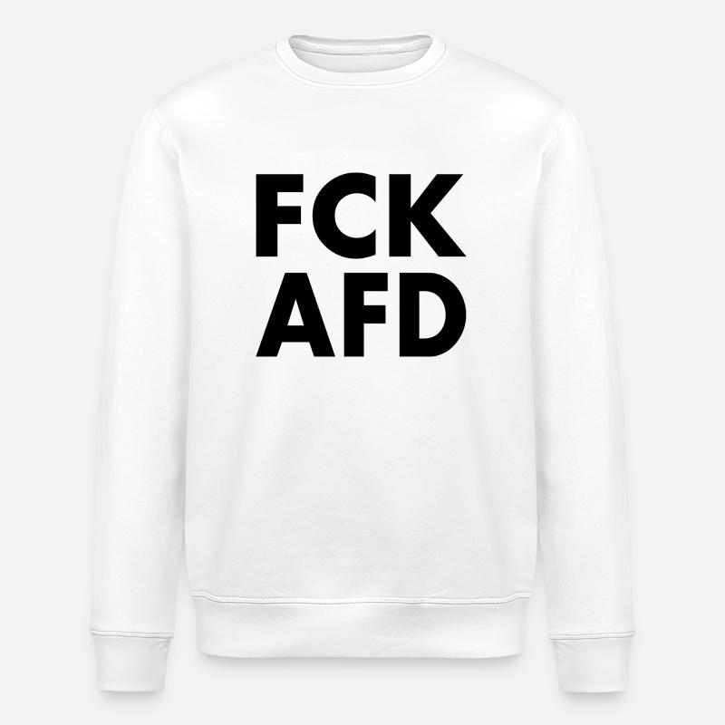 Fck afd - Stanley/Stella Unisex Bio-Sweatshirt ROLLER - Weiß