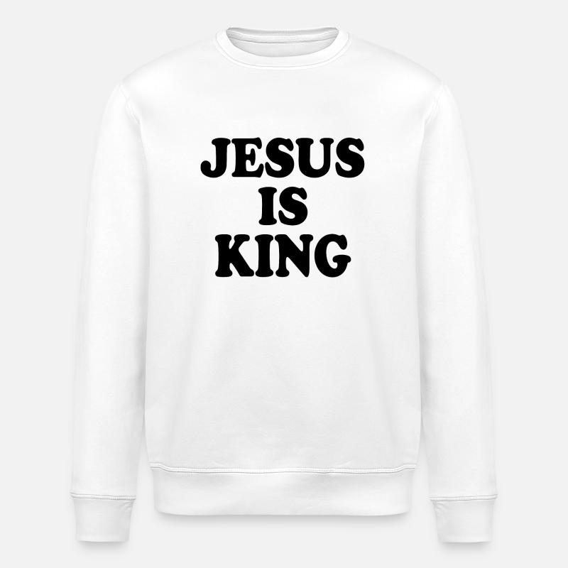 Jesus is king - Stanley/Stella Unisex Bio-Sweatshirt ROLLER - Weiß