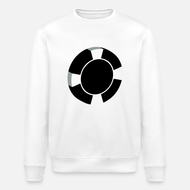 Poker Poker-Chip - Stanley/Stella Unisex Bio-Sweatshirt ROLLER - Weiß
