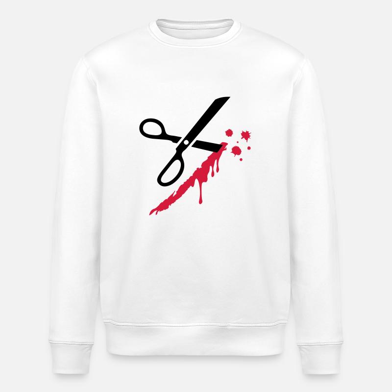 scissors - Stanley/Stella ROLLER Unisex Organic Sweatshirt - white