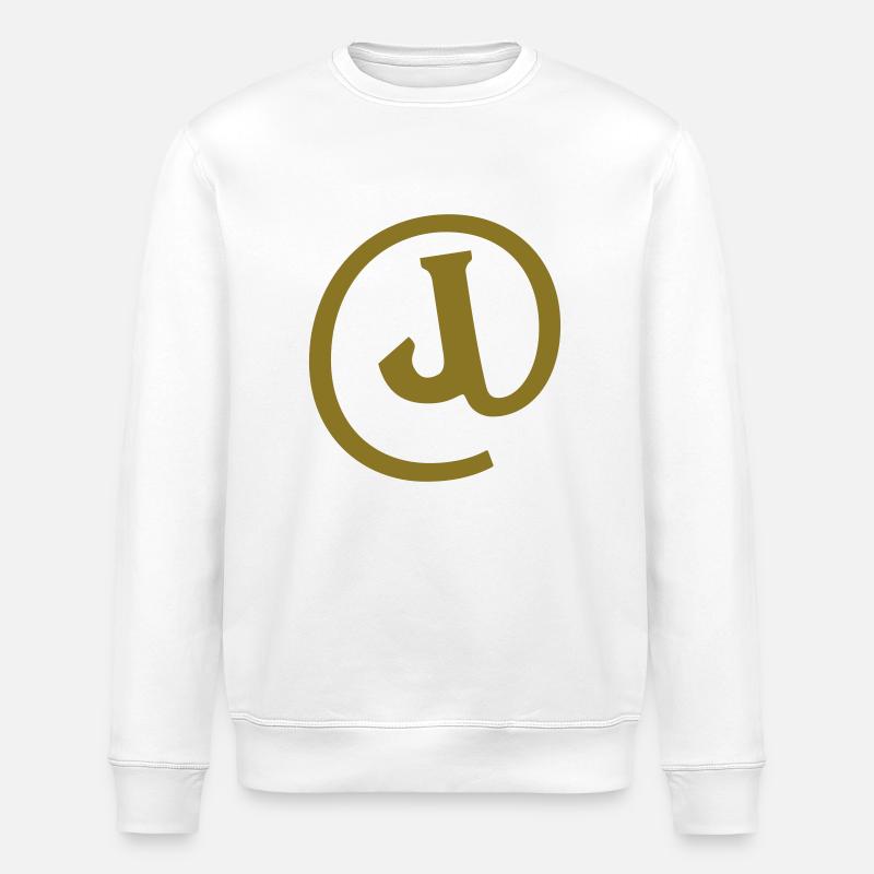 j_Buchstabe_at - Stanley/Stella Unisex Bio-Sweatshirt ROLLER - Weiß