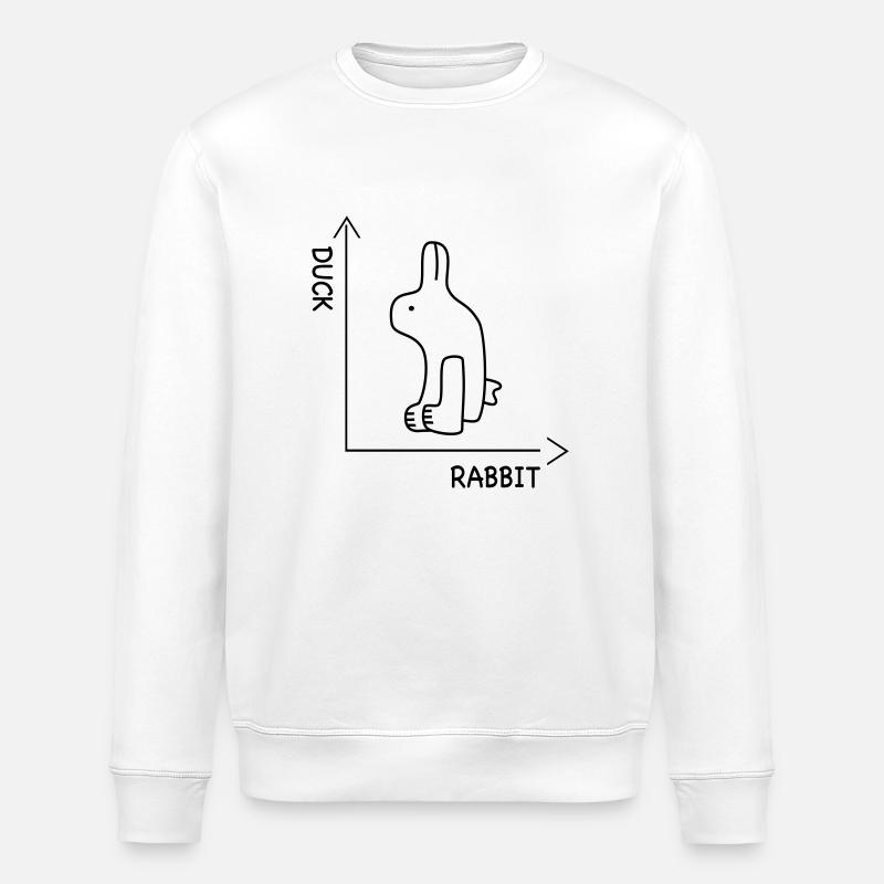 optical illusion - Stanley/Stella ROLLER Unisex Organic Sweatshirt - white