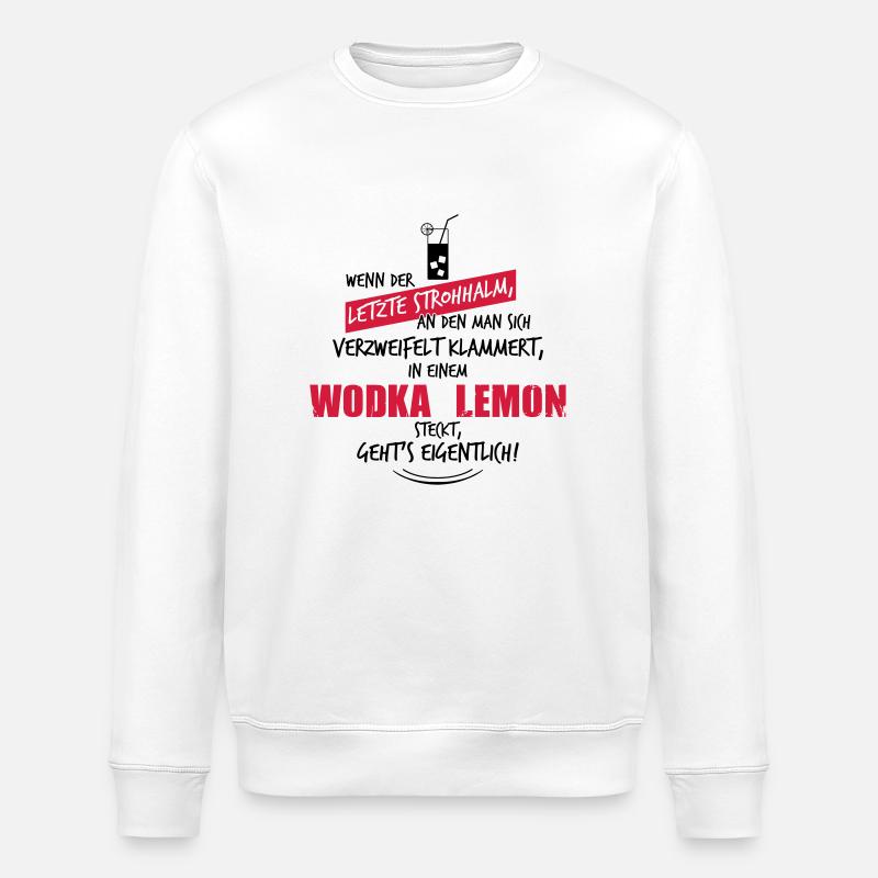 Letzter Strohhalm Wodka Lemon - Stanley/Stella Unisex Bio-Sweatshirt ROLLER - Weiß