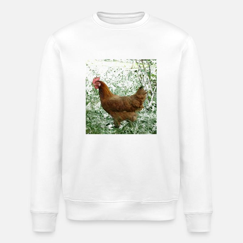 Huhn - Stanley/Stella Unisex Bio-Sweatshirt ROLLER - Weiß