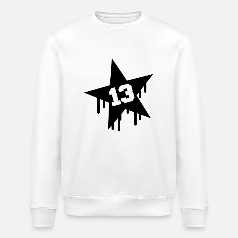 13 Star - Stanley/Stella Unisex Bio-Sweatshirt ROLLER - Weiß