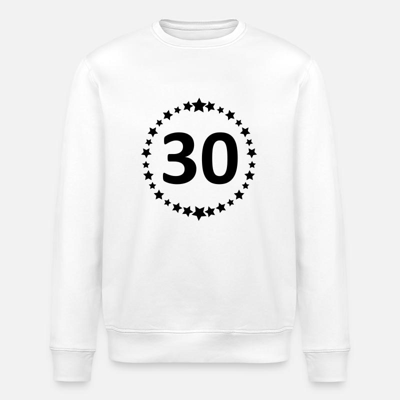 30 / / Thirty / / Thirtieth / / Anniversary / / - Stanley/Stella ROLLER Unisex Organic Sweatshirt - white