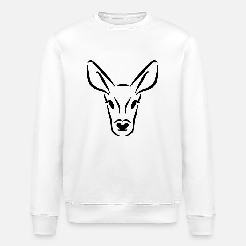 Deer - Stanley/Stella ROLLER Unisex Organic Sweatshirt - white