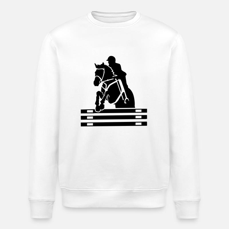 Springreiten - Stanley/Stella Unisex Bio-Sweatshirt ROLLER - Weiß