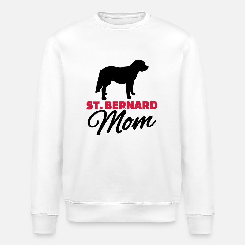 St. Bernard Mom - Sweat bio ROLLER Stanley/Stella Unisexe - blanc