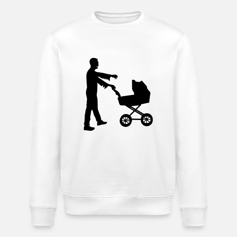 WALKING DAD - Stanley/Stella Unisex Bio-Sweatshirt ROLLER - Weiß