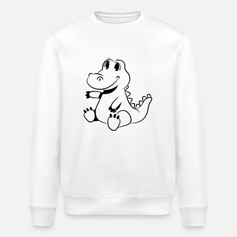 Crocodile bébé doux enfant - Sweat bio ROLLER Stanley/Stella Unisexe - blanc