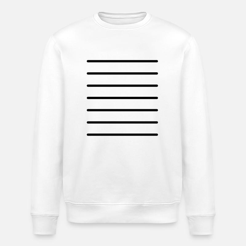 Grid lines template - Stanley/Stella ROLLER Unisex Organic Sweatshirt - white