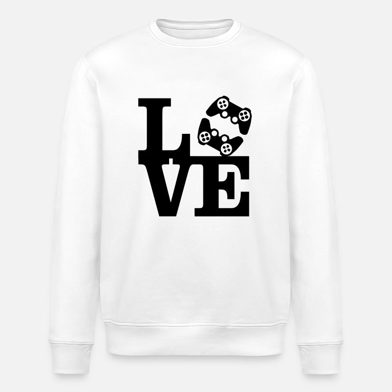 Love Gaming (Controller) - Stanley/Stella Unisex Bio-Sweatshirt ROLLER - Weiß