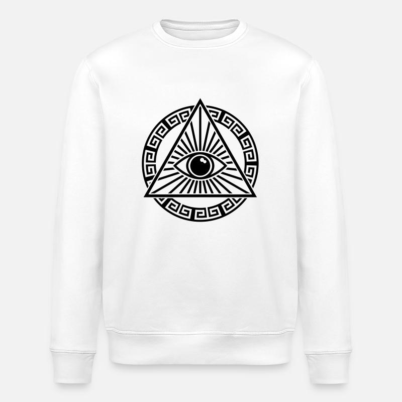 Allsehendes Auge - Stanley/Stella Unisex Bio-Sweatshirt ROLLER - Weiß