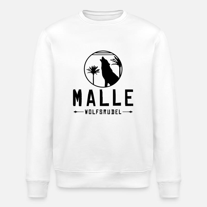 malle wolfsrudel - Stanley/Stella Unisex Bio-Sweatshirt ROLLER - Weiß