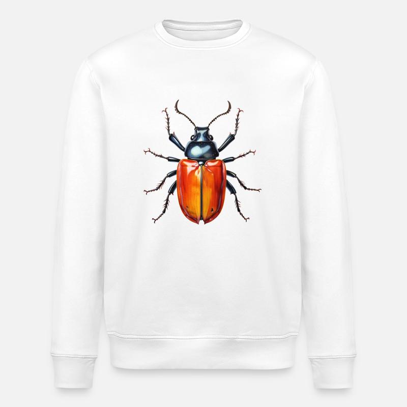Springtime Bug - Stanley/Stella ROLLER Unisex Organic Sweatshirt - white