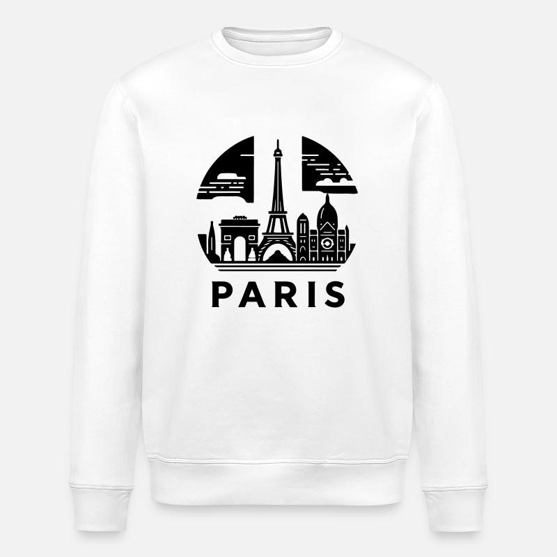 Paris - Stanley/Stella Unisex Bio-Sweatshirt ROLLER - Weiß