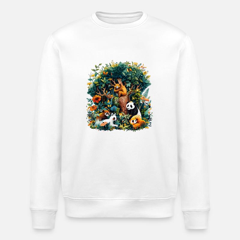 Biodiversity needs help - Stanley/Stella ROLLER Unisex Organic Sweatshirt - white
