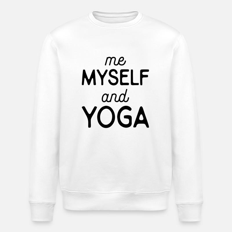 Yoga Sprüche - Stanley/Stella Unisex Bio-Sweatshirt ROLLER - Weiß