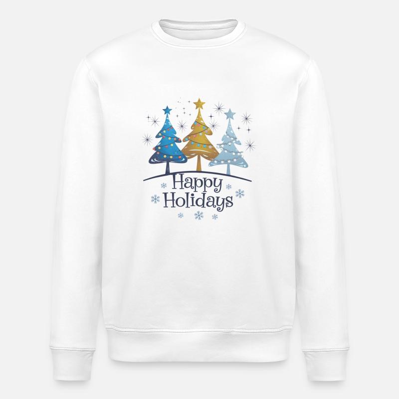 Happy Holidays - Stanley/Stella Unisex Bio-Sweatshirt ROLLER - Weiß