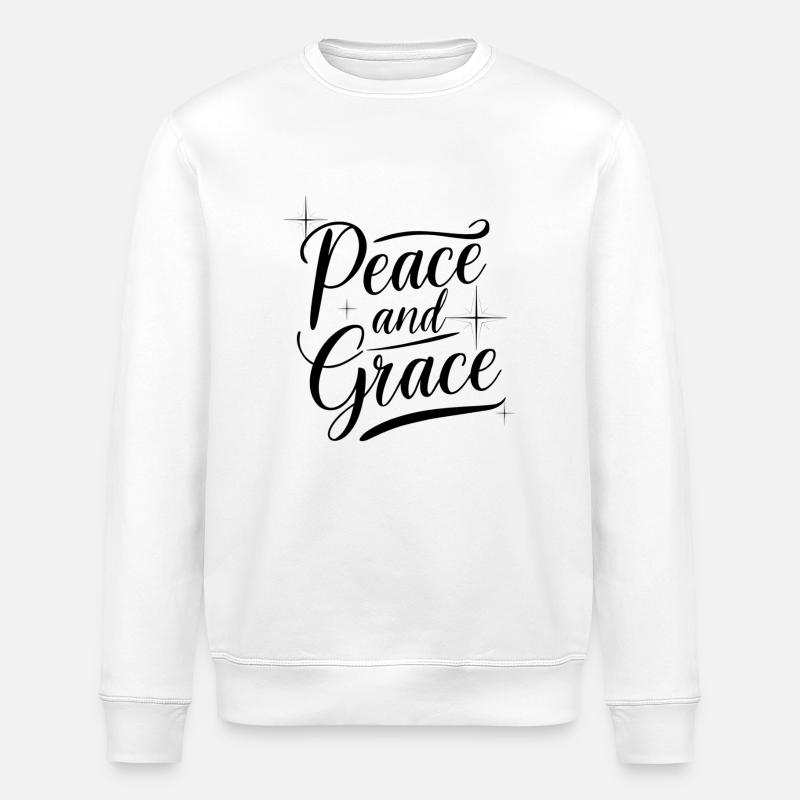 Friede und Gnade - Stanley/Stella Unisex Bio-Sweatshirt ROLLER - Weiß