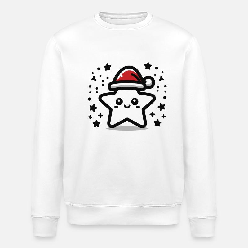 Étoile Mignon Poinsettia - Sweat bio ROLLER Stanley/Stella Unisexe - blanc