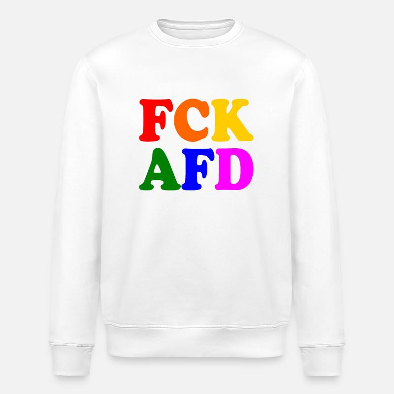 Fck afd - Stanley/Stella Unisex Bio-Sweatshirt ROLLER - Weiß