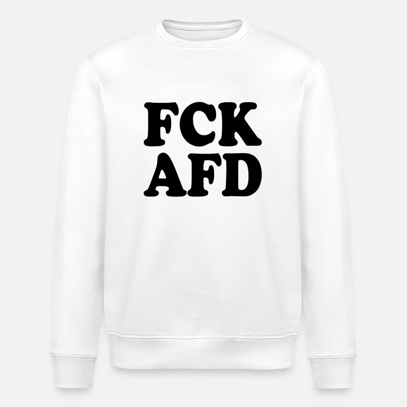 Fck afd - Stanley/Stella Unisex Bio-Sweatshirt ROLLER - Weiß