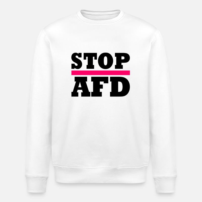Stop afd - Stanley/Stella Unisex Bio-Sweatshirt ROLLER - Weiß