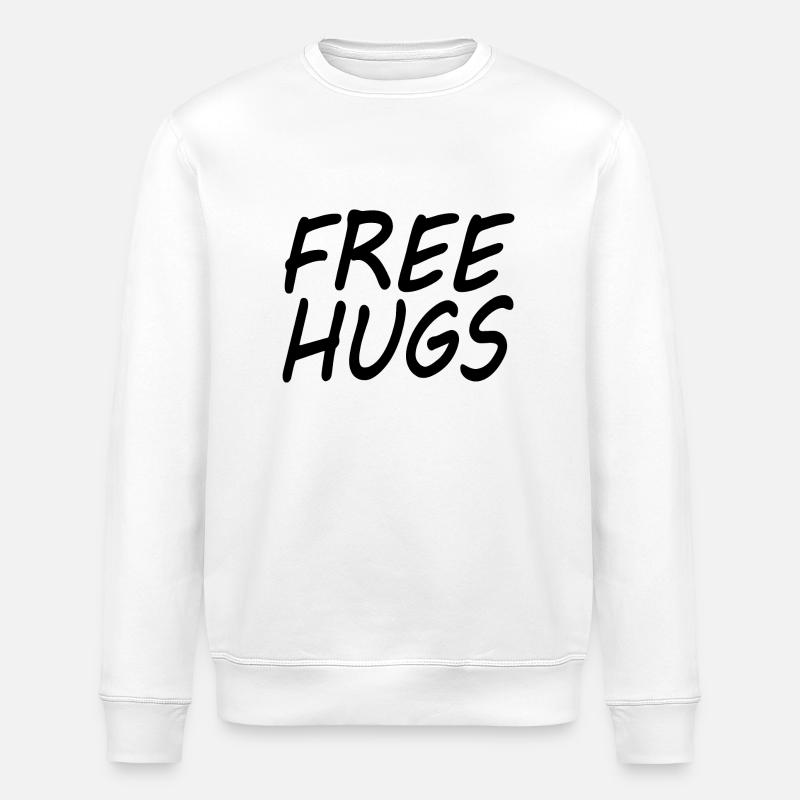 Free hugs - Stanley/Stella Unisex Bio-Sweatshirt ROLLER - Weiß