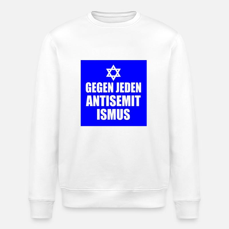Gegen jeden antisemitismus - Stanley/Stella Unisex Bio-Sweatshirt ROLLER - Weiß