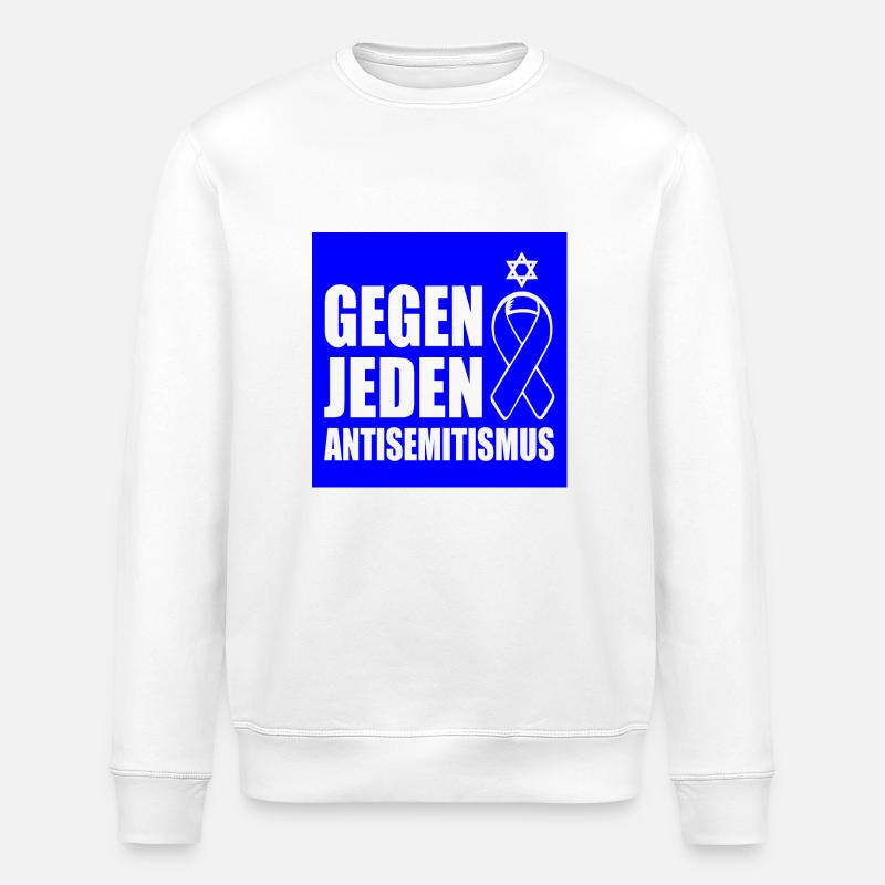 Gegen jeden antisemitismus - Stanley/Stella Unisex Bio-Sweatshirt ROLLER - Weiß