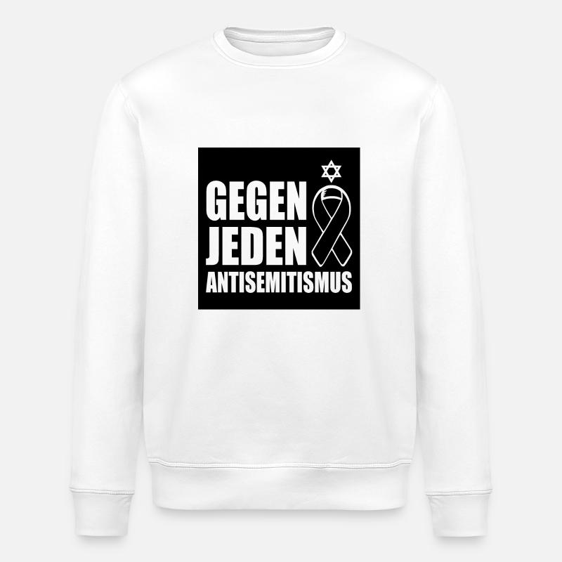 Gegen jeden antisemitismus - Stanley/Stella Unisex Bio-Sweatshirt ROLLER - Weiß