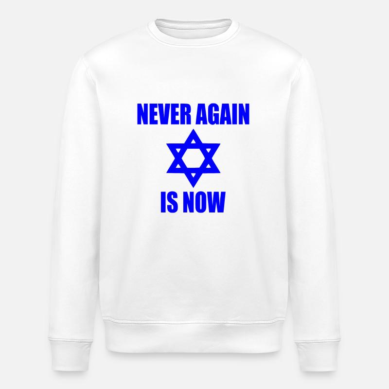 Never again is now - Stanley/Stella ROLLER Unisex Organic Sweatshirt - white