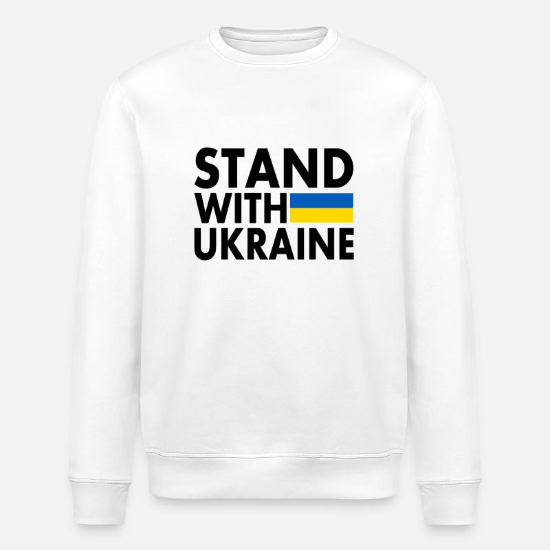stand with ukraine - Stanley/Stella Unisex Bio-Sweatshirt ROLLER - Weiß