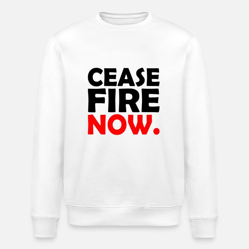 Ceasefire now - Stanley/Stella Unisex Bio-Sweatshirt ROLLER - Weiß