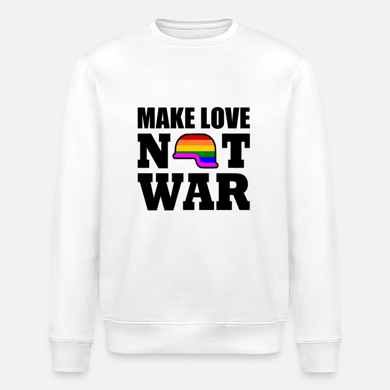 Make love not war - Stanley/Stella Unisex Bio-Sweatshirt ROLLER - Weiß
