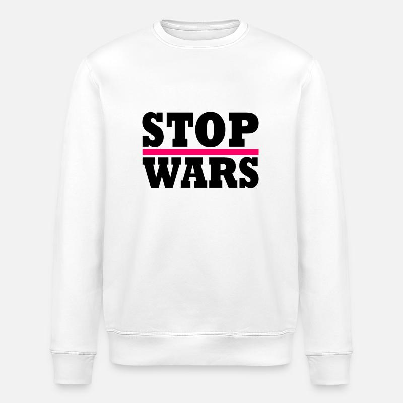 Stop wars - Stanley/Stella Unisex Bio-Sweatshirt ROLLER - Weiß
