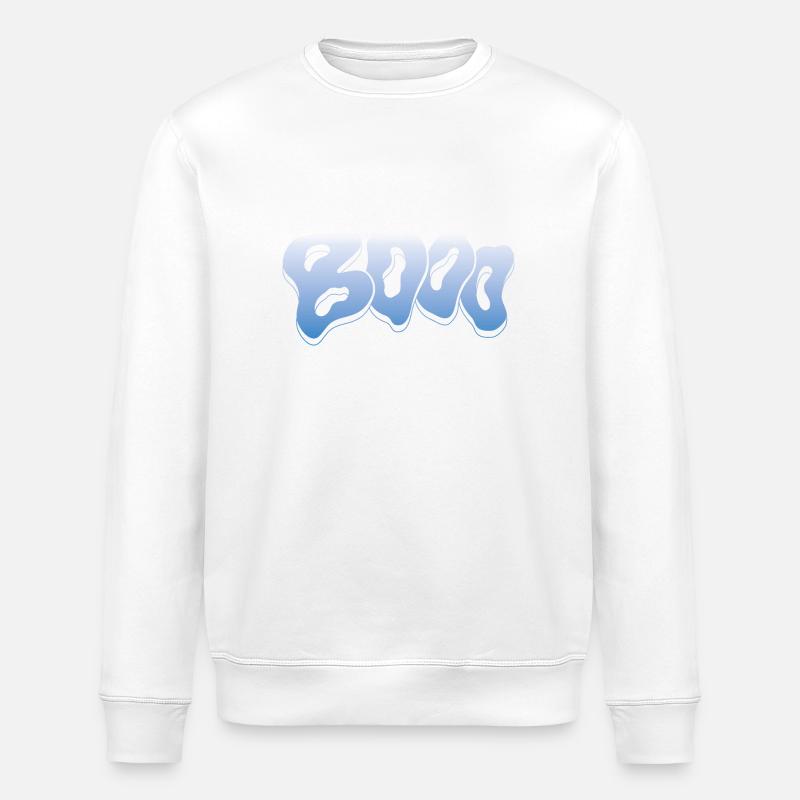 Spooky Ghost - Stanley/Stella ROLLER Unisex Organic Sweatshirt - white