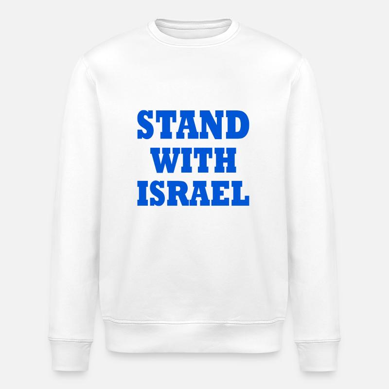 Stand with israel - Stanley/Stella Unisex Bio-Sweatshirt ROLLER - Weiß