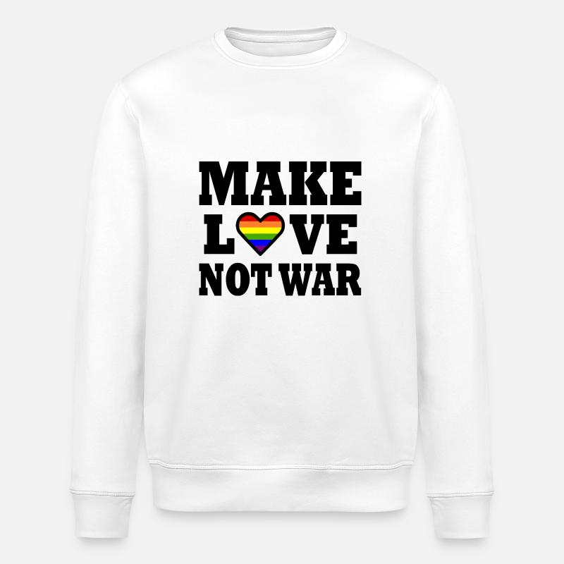 Make love not war - Sweat bio ROLLER Stanley/Stella Unisexe - blanc