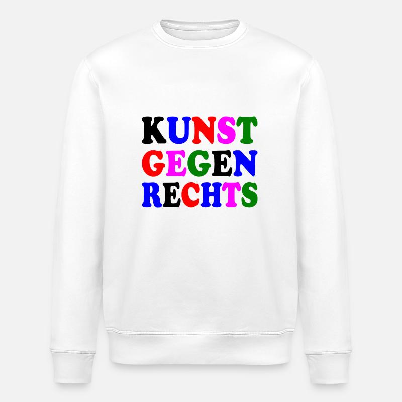 Kunst gegen rechts - Stanley/Stella Unisex Bio-Sweatshirt ROLLER - Weiß