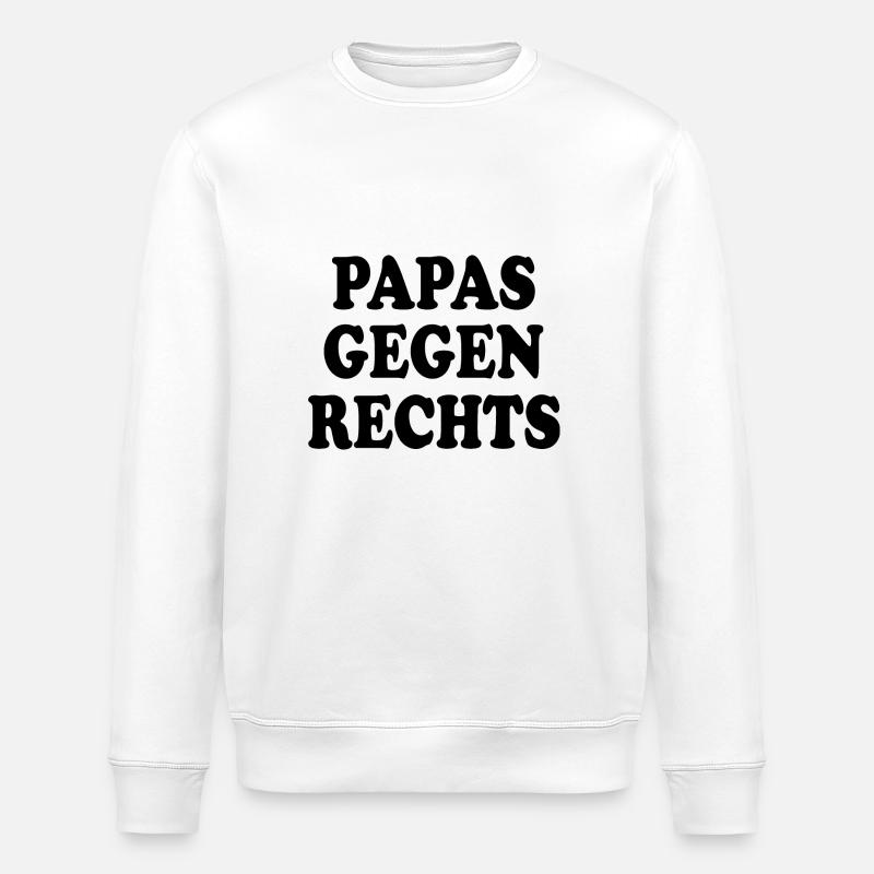 Papas gegen rechts - Stanley/Stella Unisex Bio-Sweatshirt ROLLER - Weiß