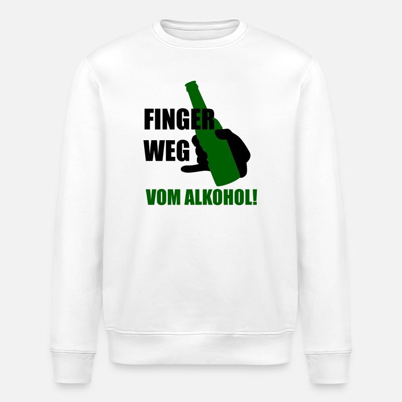 Finger weg vom Alkohol - Stanley/Stella Unisex Bio-Sweatshirt ROLLER - Weiß