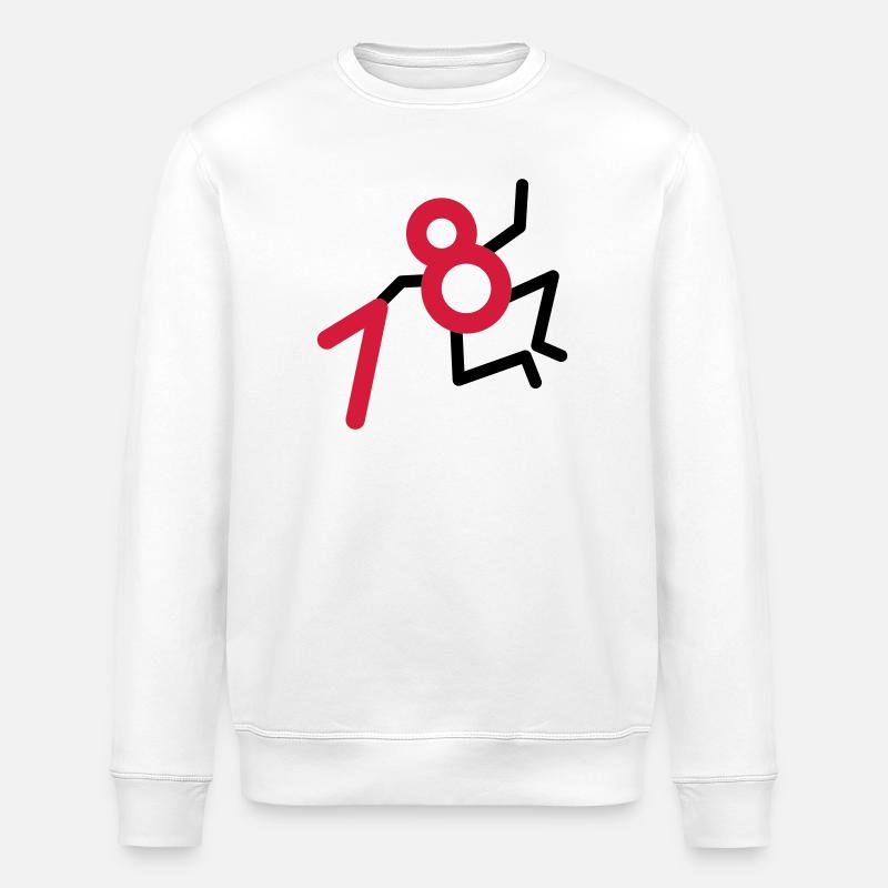 Endlich: 18 Jahre! - Stanley/Stella Unisex Bio-Sweatshirt ROLLER - Weiß