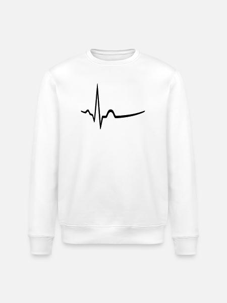 EKG - Sinusrhythmus - Arzt - Stanley/Stella Unisex Bio-Sweatshirt ROLLER - Weiß