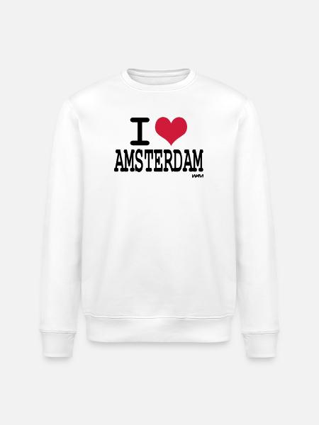 j'aime amsterdam par wam - Sweat bio ROLLER Stanley/Stella Unisexe - blanc