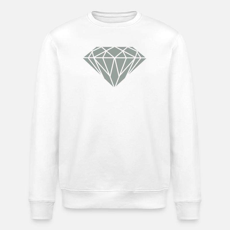 diamant - Stanley/Stella ROLLER Unisex Organic Sweatshirt - white