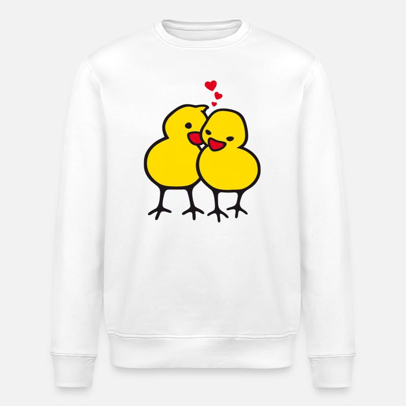 Chicks in Love (b) - Stanley/Stella Unisex Bio-Sweatshirt ROLLER - Weiß